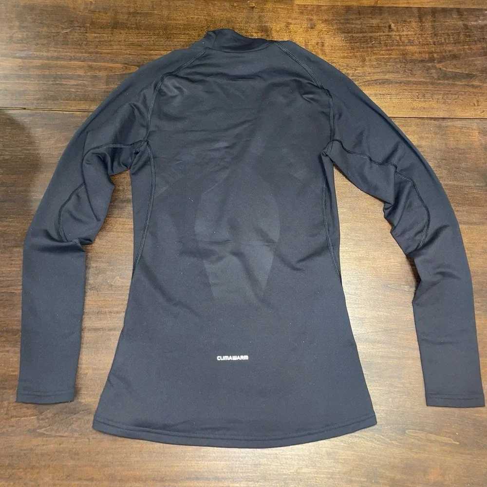 Adidas Tech Fit ClimaWarm Shirt Size Small Fitted Black Long Sleeve Mens